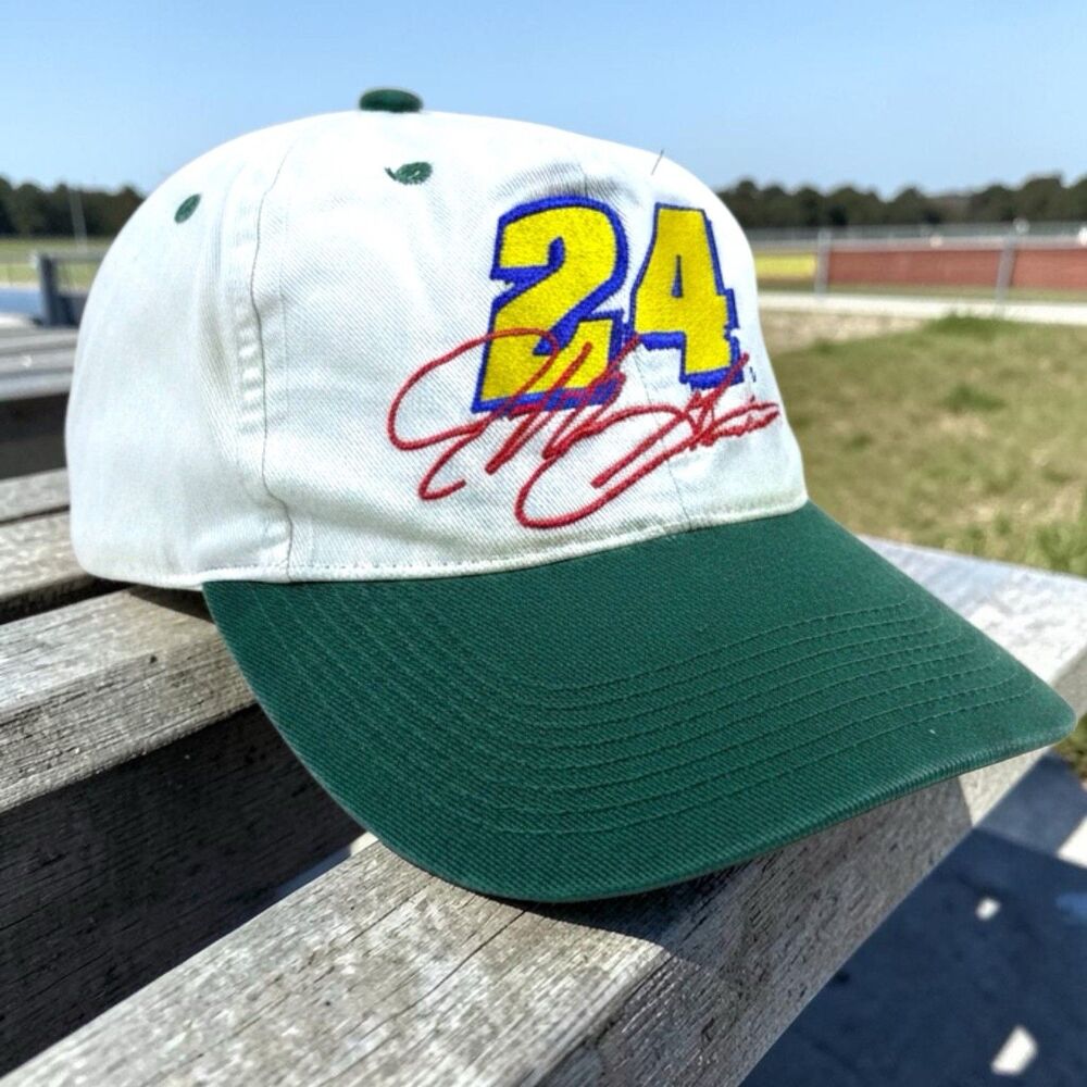 Vintage 1996 Jeff Gordon Nascar SnapBack Hat Chase Racing Quaker State #24 White